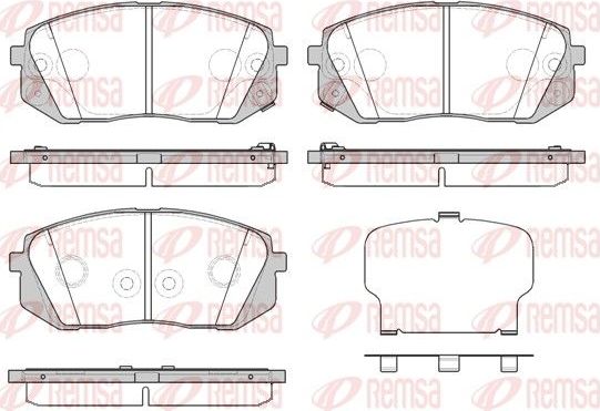 Тормозные колодки Remsa передние для Kia Optima IV 2017-2026. Артикул 1302.52