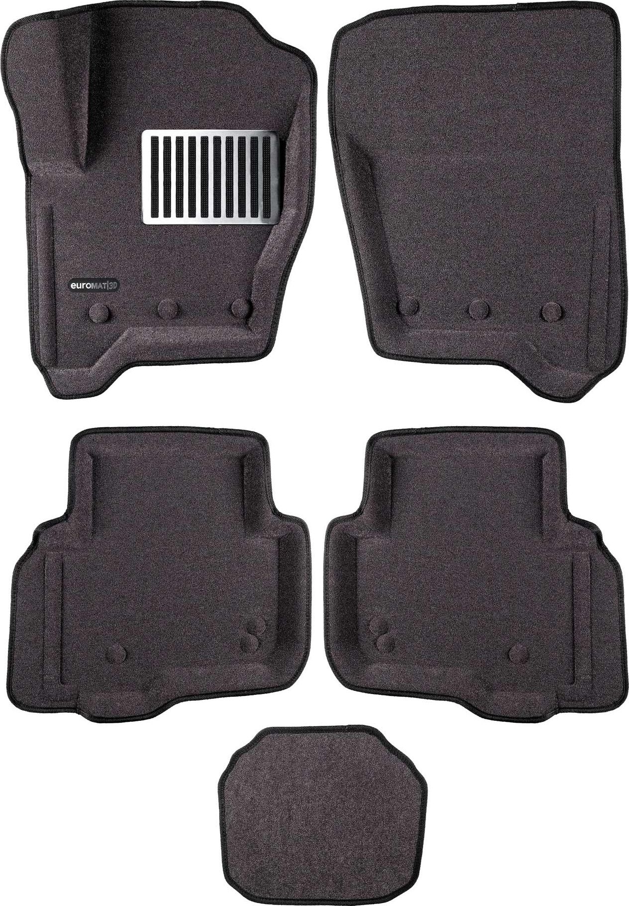 Коврики текстильные Euromat 3D Business для салона Land Rover Discovery III 2005-2009 Темно-серые. Артикул EM3D-003100G