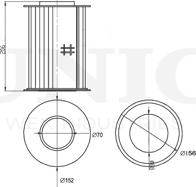Фильтр воздушный (Unio). Артикул FLT-10033