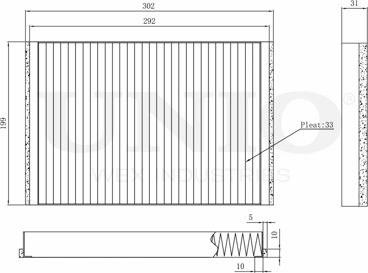 Фильтр салона (Unio). Артикул FLT-40005C