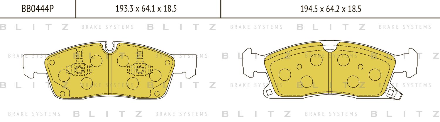Колодки тормозные MB X166/W166 11- перед. (Blitz). Артикул BB0444P