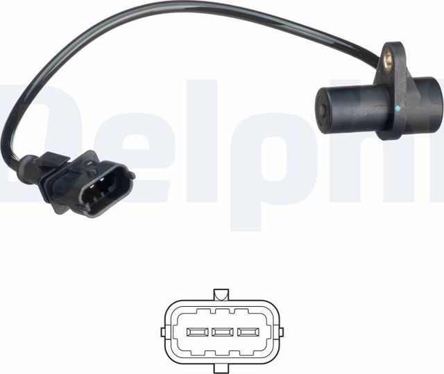Датчик положения коленвала Delphi для Ford Ranger II 2006-2012. Артикул SS11491