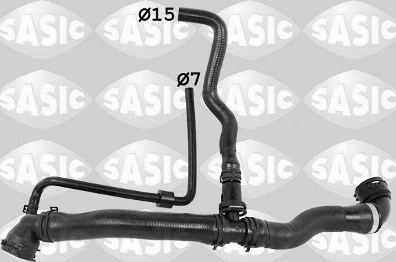 Патрубок радиатора (системы охлаждения) Sasic. Артикул 3406407