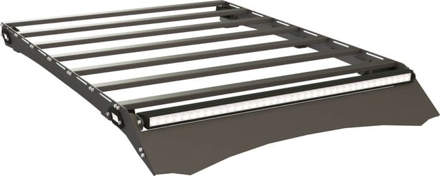 Экспедиционный багажник STC для Fiat Fullback I 2016-2020 с балкой дальнего и рабочим светом. Артикул STC-FF-TR-L1L3