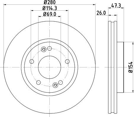 Тормозной диск Nisshinbo. Артикул ND6037K