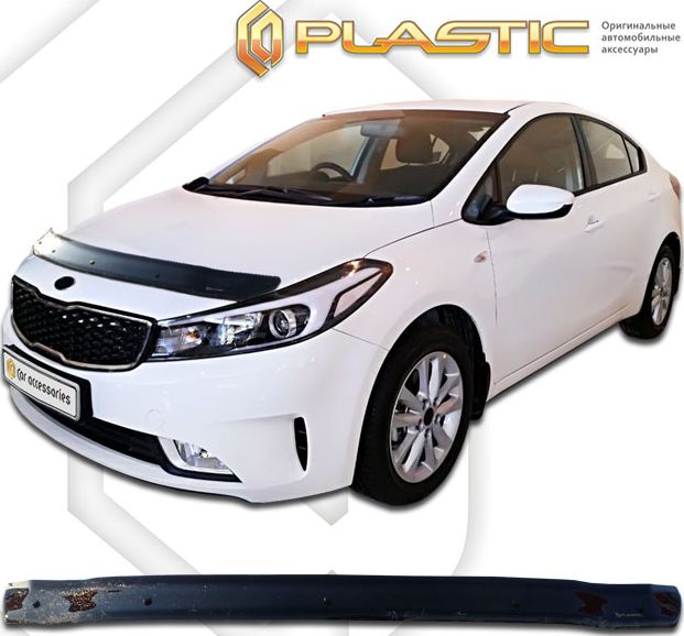 Дефлектор СА Пластик для капота (Classic черный) Kia Cerato 2016-2020. Артикул 2010010112530