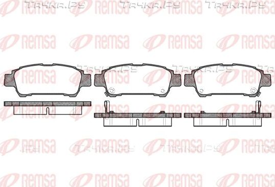 Тормозные колодки Remsa задние для Toyota Ipsum II (M20) 2001-2009. Артикул 0820.02
