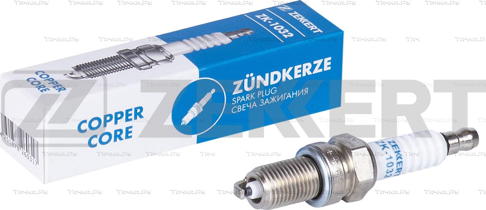 Свеча зажигания Zekkert для Chevrolet Spark III 2010-2016. Артикул ZK-1032