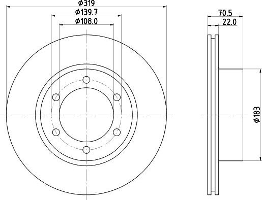 Тормозной диск Nisshinbo передний для Toyota 4Runner III 1995-2002. Артикул ND1060