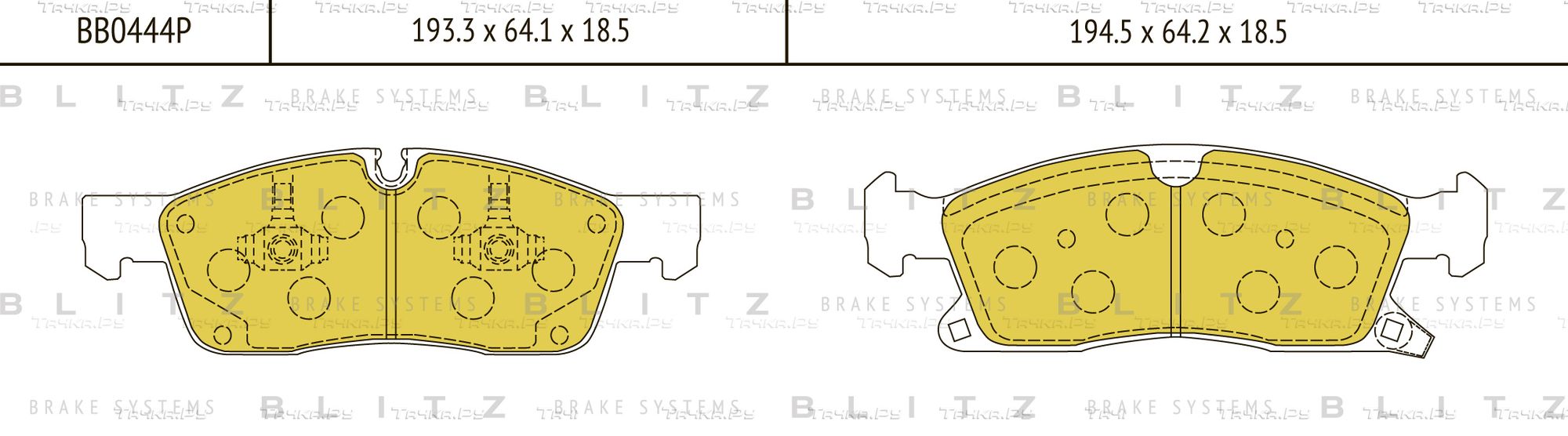 Колодки тормозные MB X166/W166 11- перед. (Blitz). Артикул BB0444P