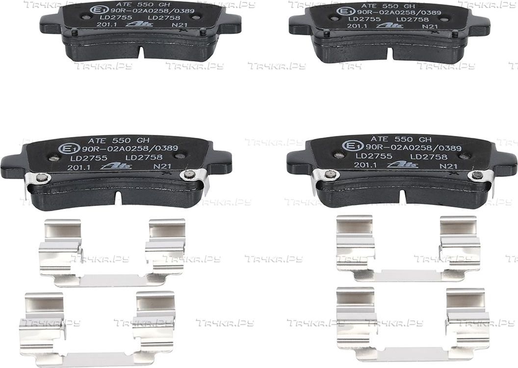Тормозные колодки ATE Ceramic задние для Opel Insignia I 2008-2017. Артикул 13.0470-2755.2