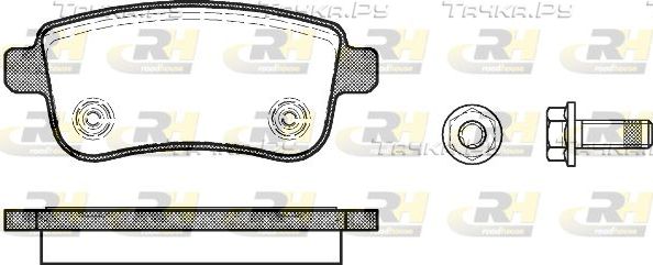 Тормозные колодки RoadHouse задние для Renault Fluence I 2010-2017. Артикул 21387.00