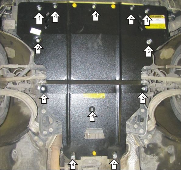 Защита Мотодор для двигателя, КПП, ГУР Audi A6 C7 седан, универсал 2011-2018. Артикул 00141
