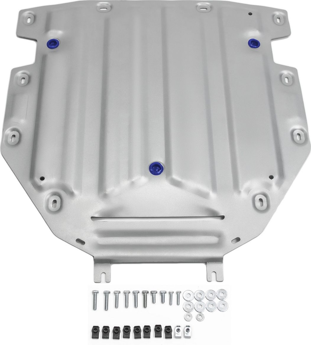 Защита алюминиевая Rival для КПП Audi Q7 II 2015-2020 2020-2026. Артикул 333.0330.1