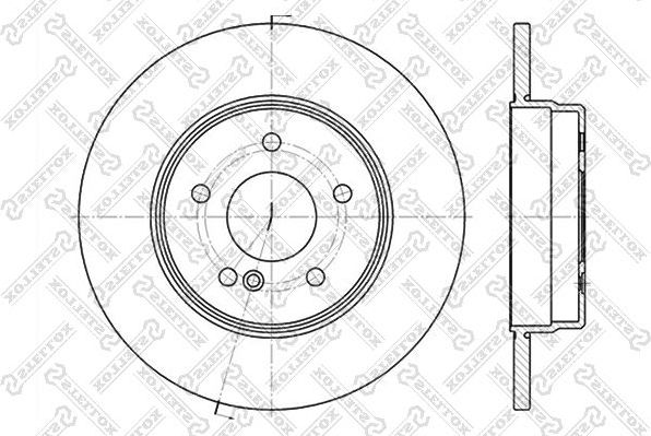 Тормозной диск Stellox задний для Mercedes-Benz E-Класс II (W210, S210) 1995-2003. Артикул 6020-3340-SX