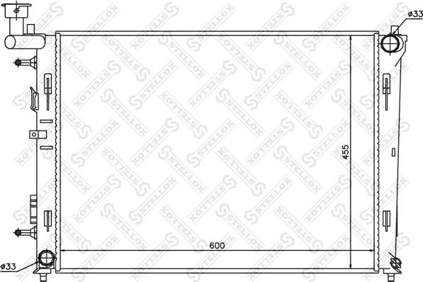 Радиатор охлаждения двигателя Stellox. Артикул 10-25309-SX