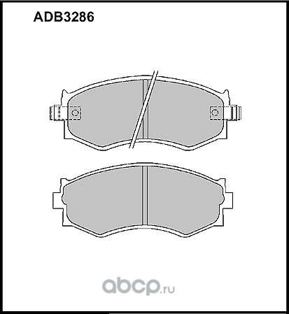 Колодки тормозные дисковые | перед | (Allied Nippon) Allied Nippon. Артикул ADB3286