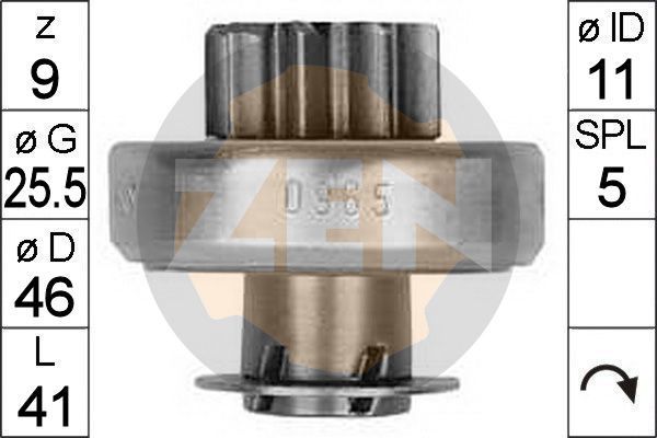 Бендикс стартера Era для Fiat Panda II 2003-2012. Артикул ZN0965