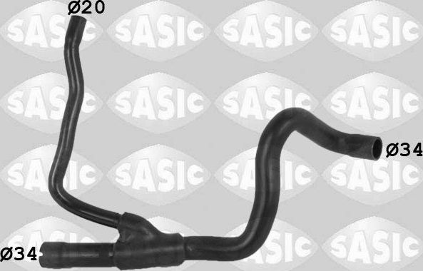 Патрубок радиатора (системы охлаждения) Sasic левый нижний для Opel Astra G 2000-2005. Артикул 3406343