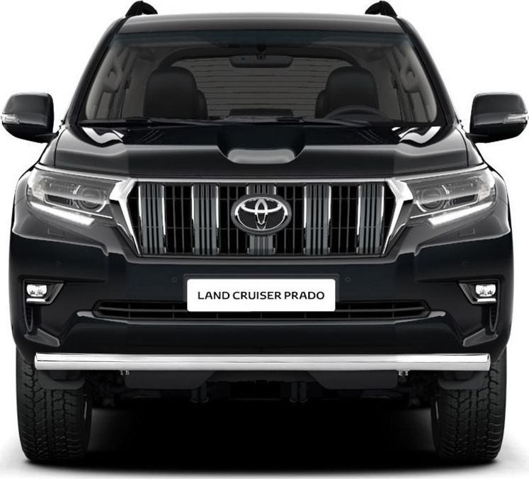 Защита PT Group переднего бампера одинарная  d63 (НПС) для Toyota Land Cruiser Prado 150 2й Рестайлинг 2017-2026. Артикул TPR220207