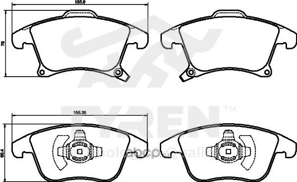 Колодки тормозные дисковые | перед | (Tyren). Артикул TYR1213761