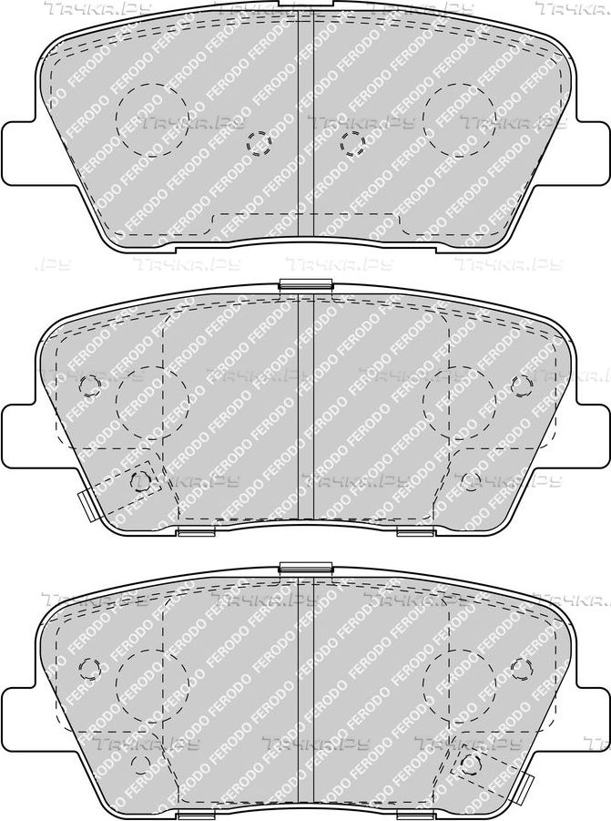 Тормозные колодки Ferodo Premier Eco Friction задние для Hyundai Santa Fe III 2012-2018. Артикул FDB4391