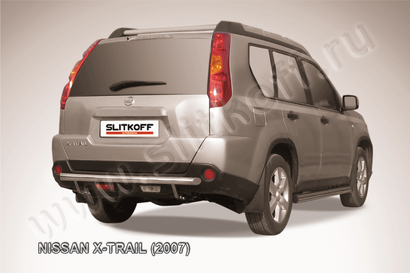 Защита Slitkoff заднего бампера d57 для Nissan X-Trail T31 2007-2010. Артикул NXT011