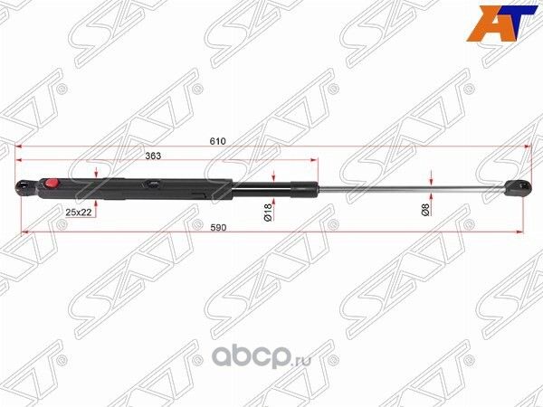АМОРТИЗАТОР КАПОТА MERCEDES M-CLASS W164 05- (SAT). Артикул STA1648800029