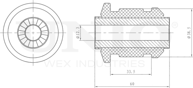 Сайлентблок рычага подвески (Unio). Артикул RMP-20598