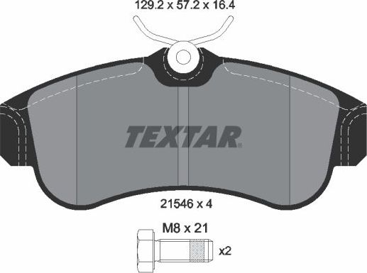Тормозные колодки Textar. Артикул 2154601
