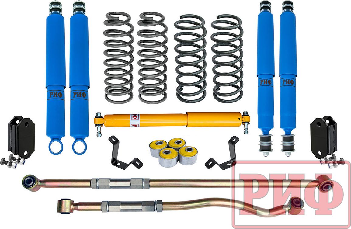 Лифт-комплект РИФ арктический жесткий для Toyota Land Cruiser 80 1988-2007, лифт 50 мм. Артикул RIF-TLC80-C-Arc