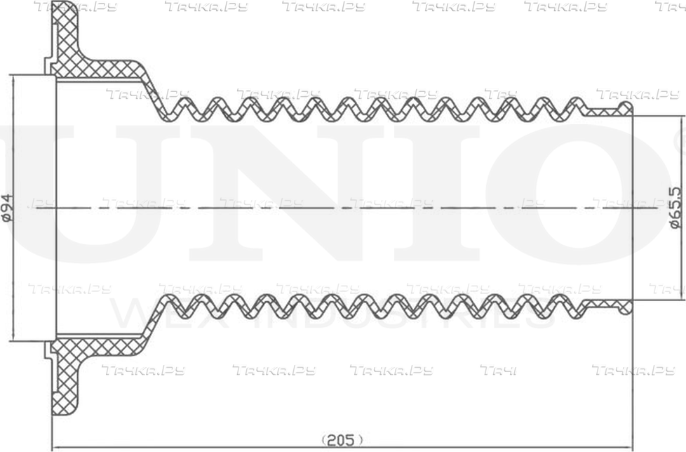 Пыльник амортизатора (Unio). Артикул DUC-10018