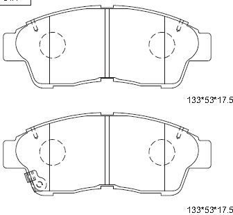 Тормозные колодки Asimco. Артикул KD2718