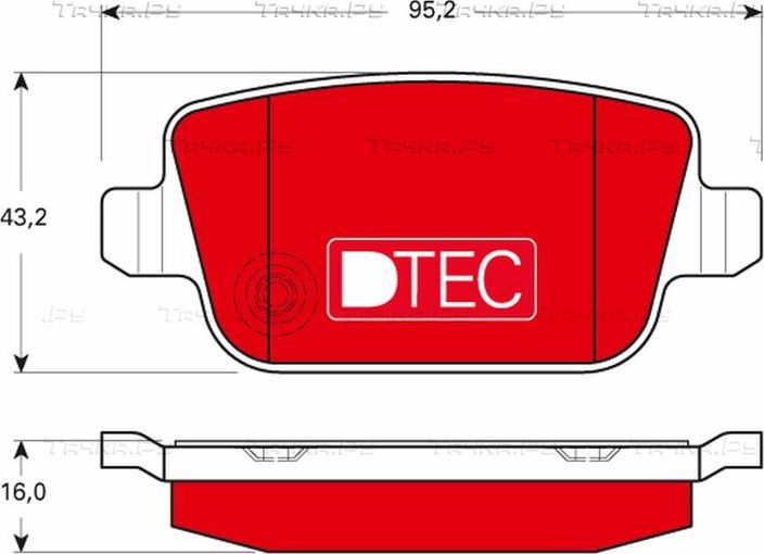 Тормозные колодки TRW DTEC COTEC. Артикул GDB1732DTE