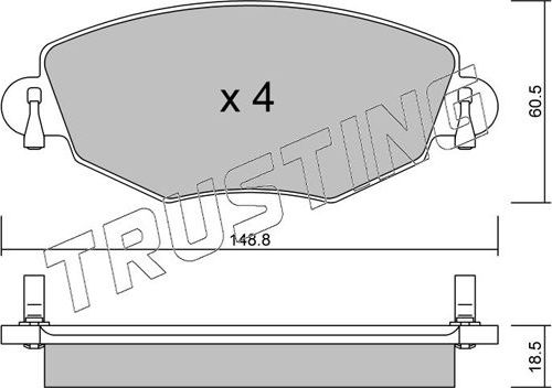 Тормозные колодки Trusting. Артикул 327.0