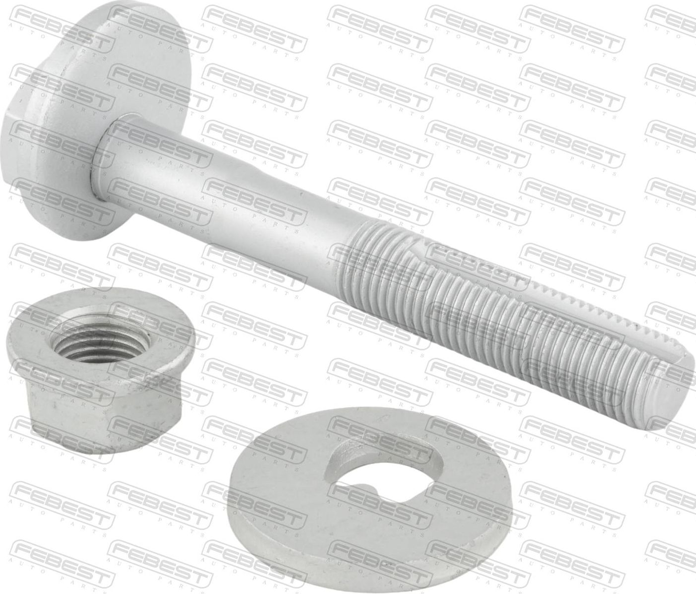 БОЛТ С ЭКСЦЕНТРИКОМ РЕМКОМПЛЕКТ (КОМПЛЕКТ, НА ОДНУ СТОРОНУ) Febest. Артикул 2329-001-KIT