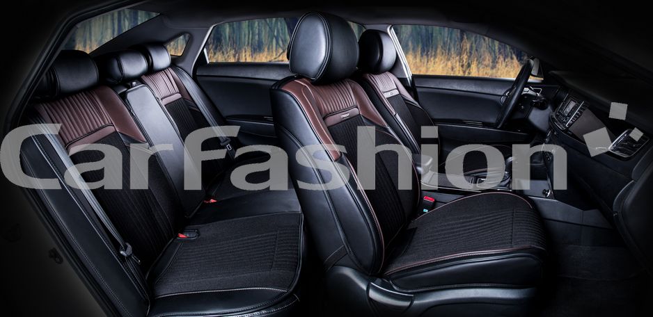 Накидки универсальные CarFashion Arcenal Plus для авто, цвет Кофе/Черный. Артикул 22074