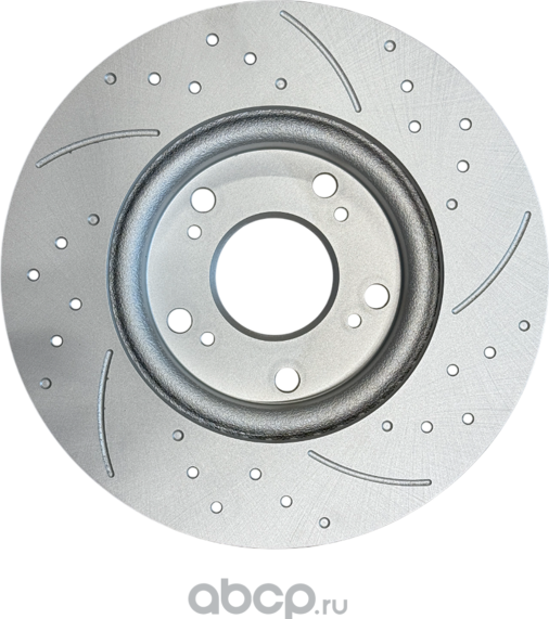 Передний тормозной диск Evolution с перфорацией и насечками, в покрытии GEOMET (Powerstop). Артикул JBR1556