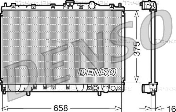 Радиатор охлаждения двигателя Denso (алюминий) для Mitsubishi Galant VII 1992-1996. Артикул DRM45002