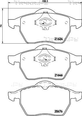Тормозные колодки Mintex передние для Volkswagen Passat B5 1996-2000. Артикул MDB2353