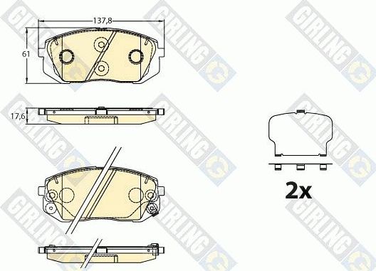Тормозные колодки Girling. Артикул 6136406