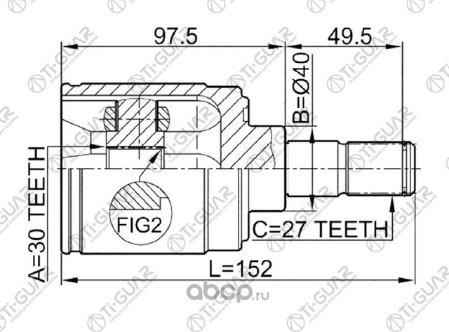 Шрус (TI-Guar). Артикул TGIN4403