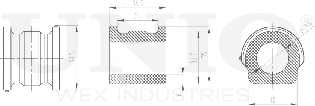 Втулка стабилизатора (Unio). Артикул RMP-10234