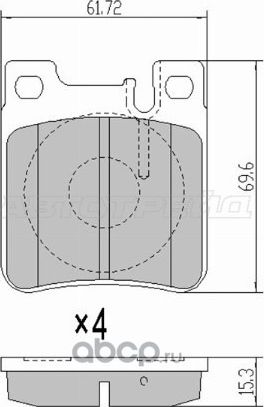 Колодки тормозные зад MERCEDES W202/W203/S203/W220/W210/W124/CL203/C209 SAT STA0024201620 SAT. Артикул STA0024201620
