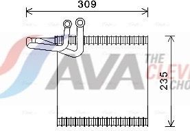 Испаритель кондиционера AVA (алюминий) для Ford Fiesta VI 2008-2019. Артикул FDV493