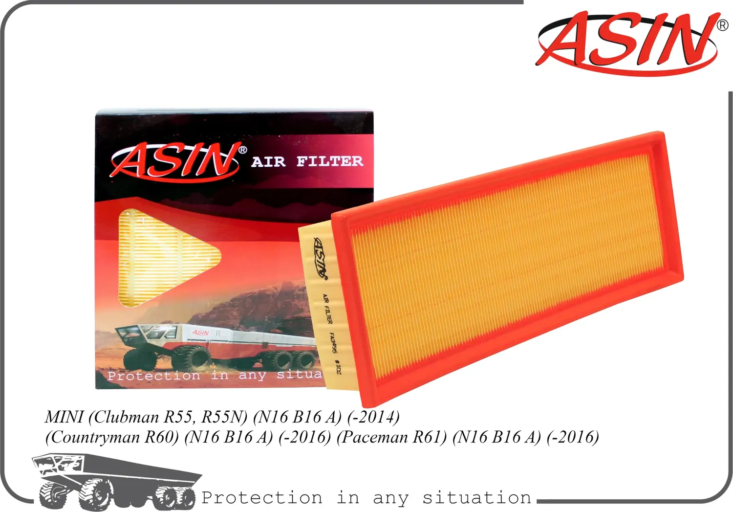 Фильтр воздушный (Asin). Артикул ASINFA3495