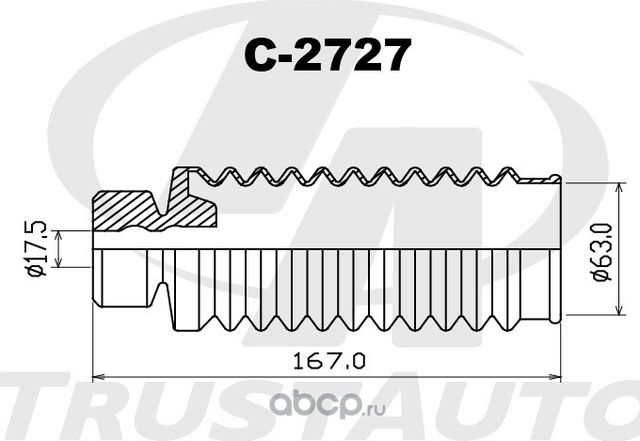 Защитный комплект амортизатора (ТА), C-2727 (Trustauto). Артикул C2727