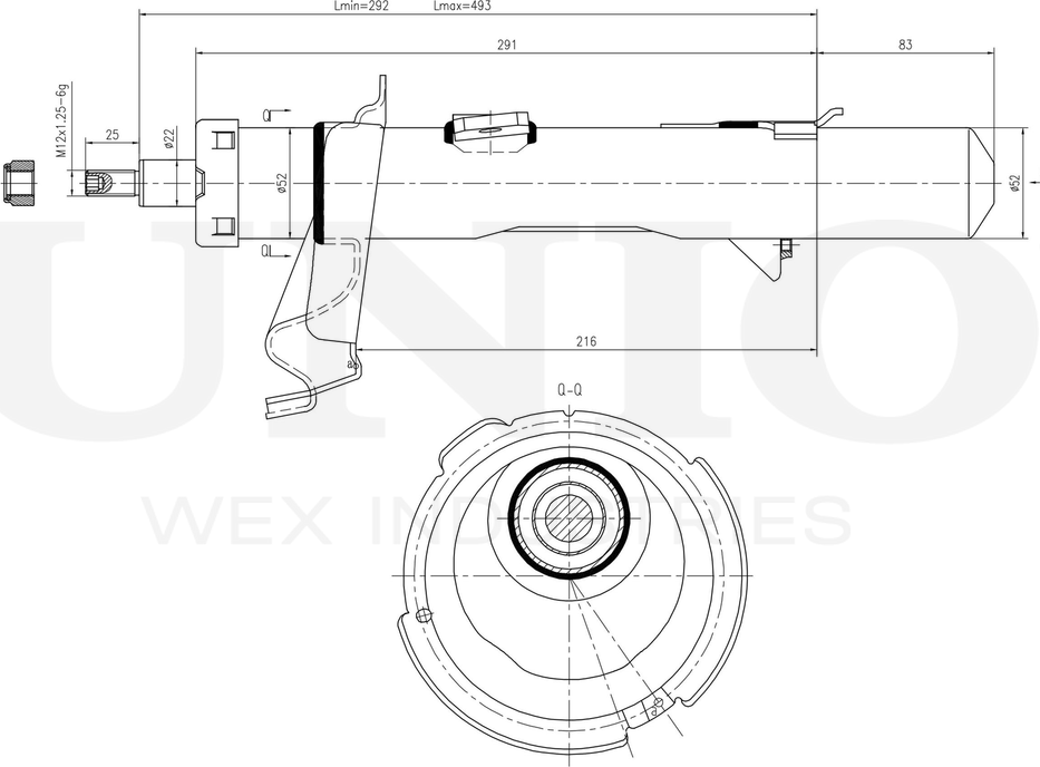 Амортизатор подвески (Unio). Артикул SAB-10357