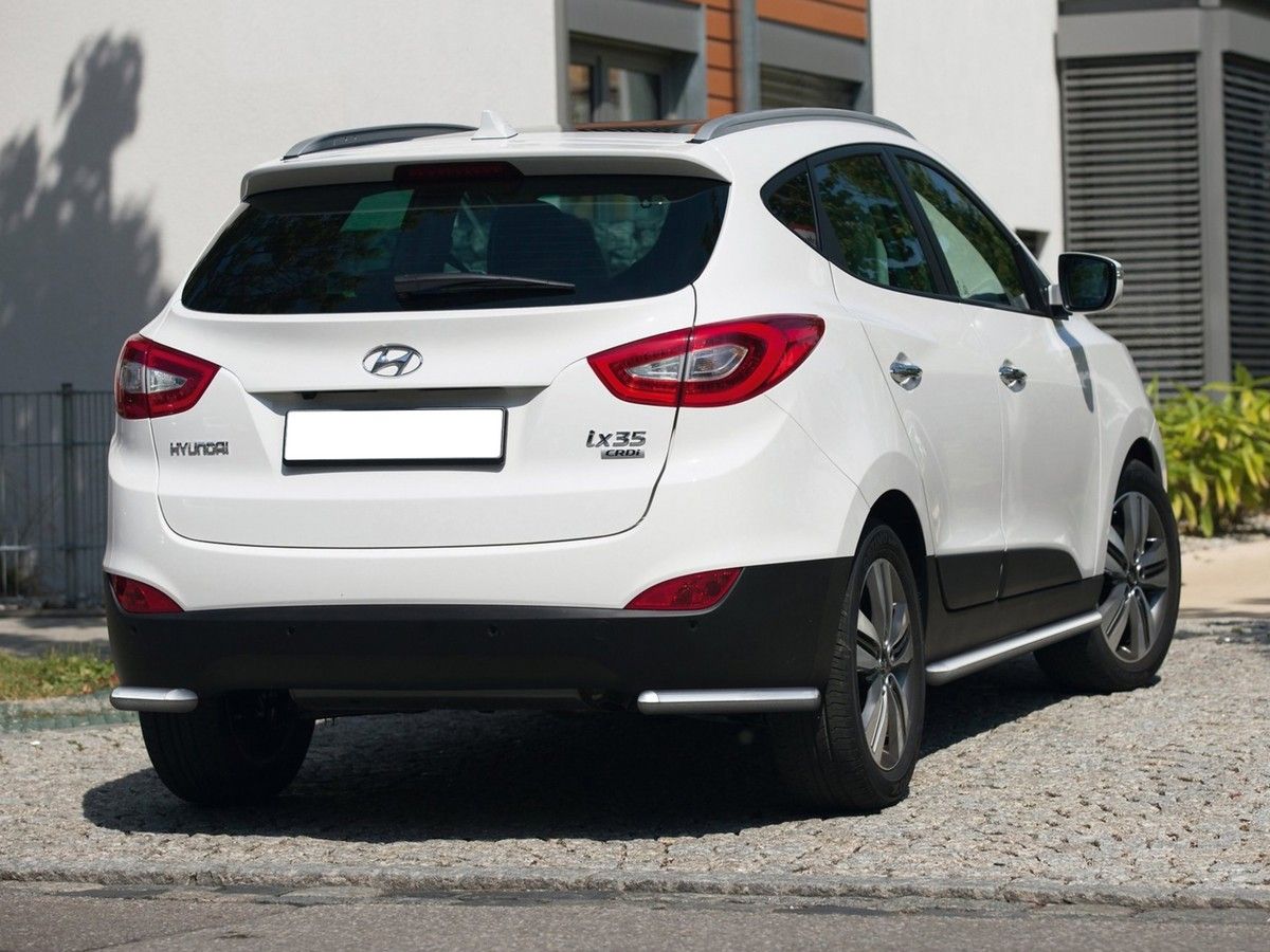 Защита Rival заднего бампера d57 уголки для Hyundai ix35 I 2010-2015. Артикул R.2301.010