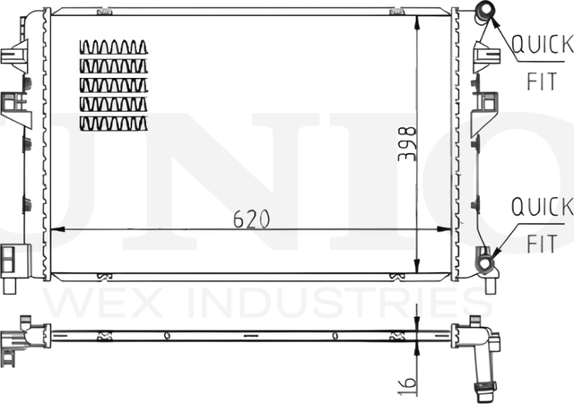 Радиатор двигателя (Unio). Артикул RAD-10126